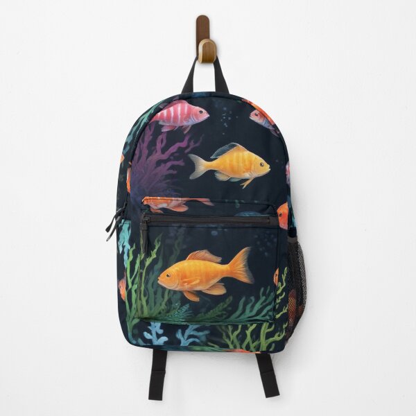 Item preview, Aqua fishes and coral reef ecosystem print design designed and sold by Anshu3813.