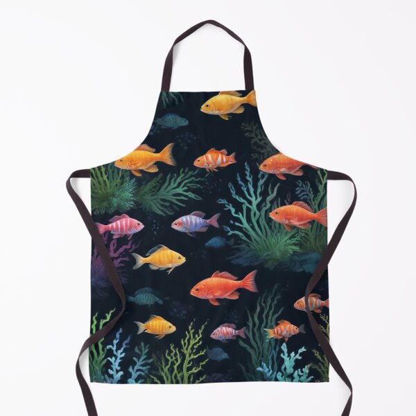 Item preview, Aqua fishes and coral reef ecosystem print design designed and sold by Anshu3813.