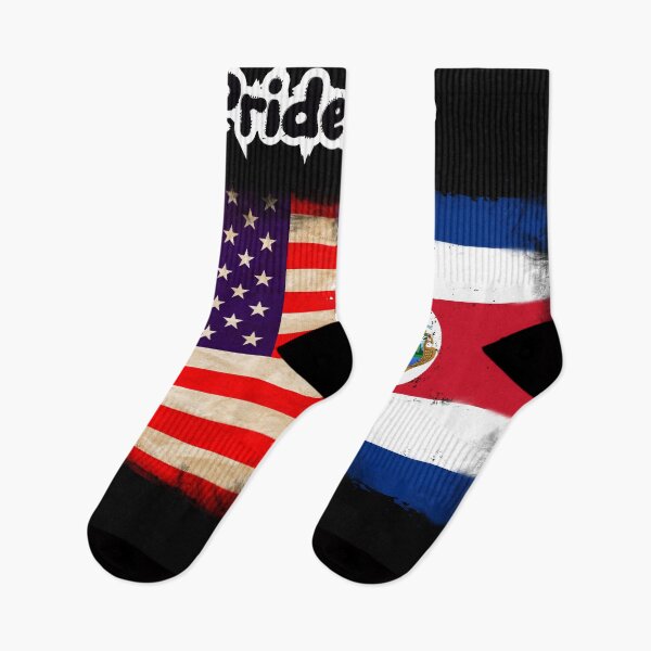 Item preview, US Flag and Costa Rica Flag Pride Wear Design designed and sold by LovelyHappyGift.