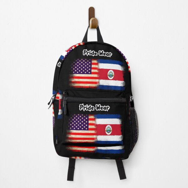 Item preview, US Flag and Costa Rica Flag Pride Wear Design designed and sold by LovelyHappyGift.