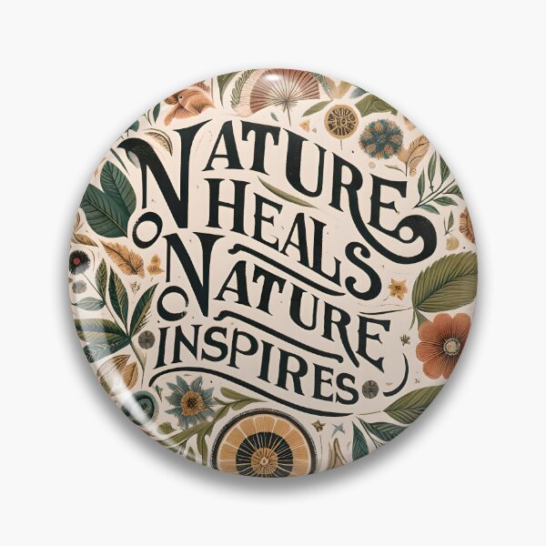 Item preview, Nature Heals, typography designed and sold by maxmaj.