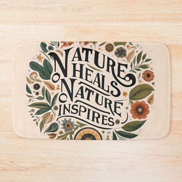 Item preview, Nature Heals, typography designed and sold by maxmaj.
