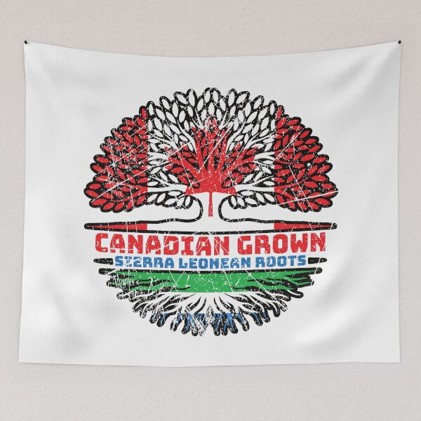 Item preview, Sierra Leone Sierra Leonean Canadian Canada Tree Roots Flag designed and sold by FlagX.