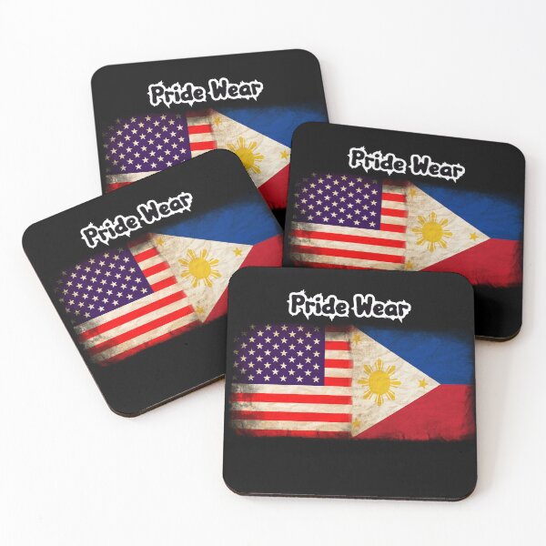 Item preview, US Flag and Philippines Flag Pride Wear Design designed and sold by LovelyHappyGift.