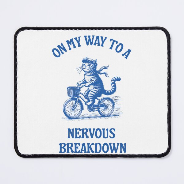 Item preview, On my way to a nervous breakdown vintage cartoon meme designed and sold by DestinationAU.