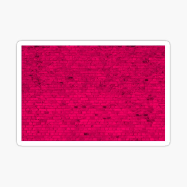 "Bright Hot Pink Brick Wall" Sticker for Sale by podartist Redbubble