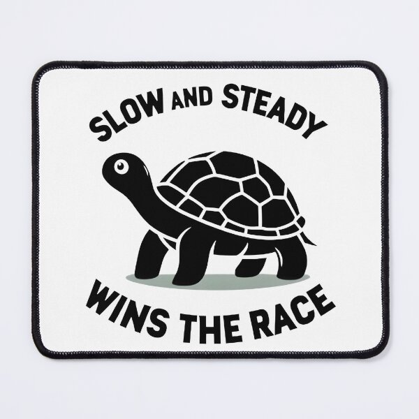 Item preview, Slow And Steady Wins The Race - Motivational Quotes designed and sold by AlphaTeez.