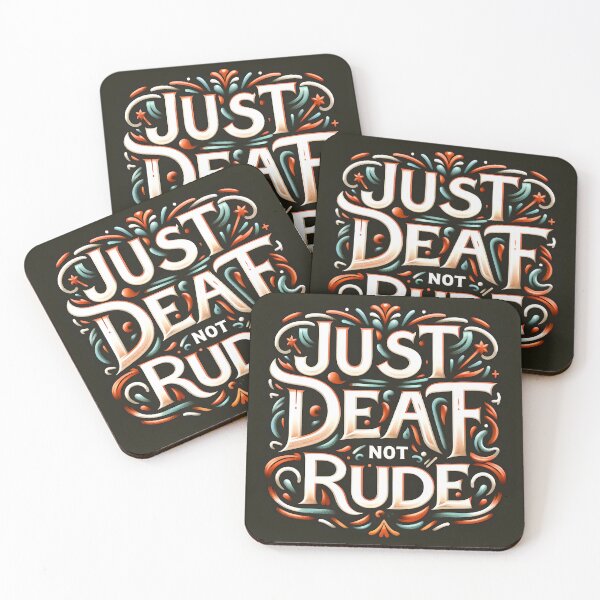 Item preview, Just Deaf Not Rude, typography designed and sold by maxmaj.