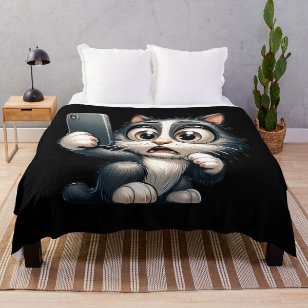 Item preview, Sweet Surprised Scared Cat Selfie designed and sold by Kuki-shop.