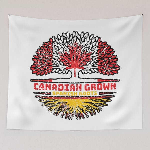 Item preview, Spain Spanish Canadian Canada Tree Roots Flag designed and sold by FlagX.