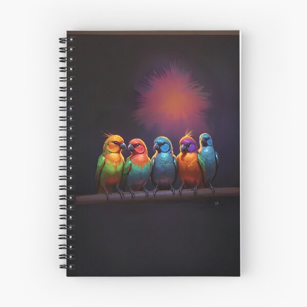 Item preview, Colorful Parrots Art designed and sold by Obsidian Ink by Wilshire.