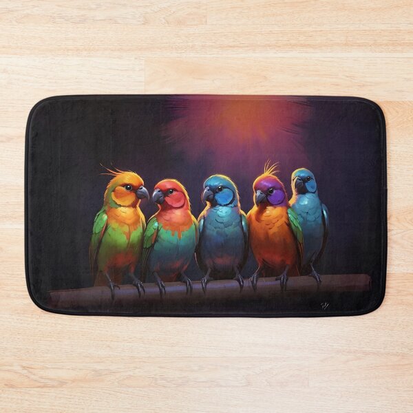 Item preview, Colorful Parrots Art designed and sold by Obsidian Ink by Wilshire.