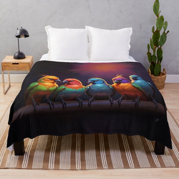 Item preview, Colorful Parrots Art designed and sold by Obsidian Ink by Wilshire.