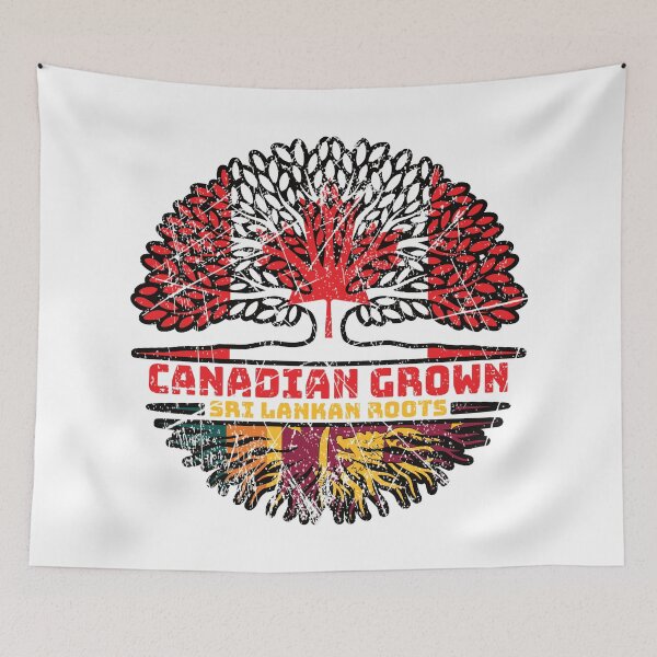 Item preview, Sri Lanka Sri Lankan Canadian Canada Tree Roots Flag designed and sold by FlagX.