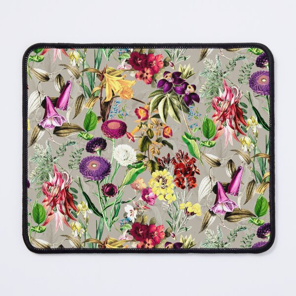 Item preview, Elegant Exotic flowers and leaves heaven, leaves and flowers tropical pattern, botanical illustration, beige floral illustration  designed and sold by ZeinabTaha.