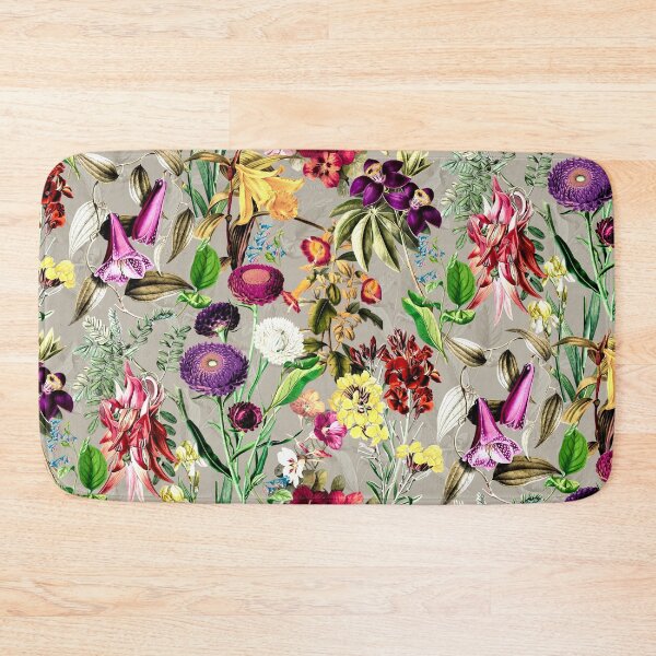 Item preview, Elegant Exotic flowers and leaves heaven, leaves and flowers tropical pattern, botanical illustration, beige floral illustration  designed and sold by ZeinabTaha.