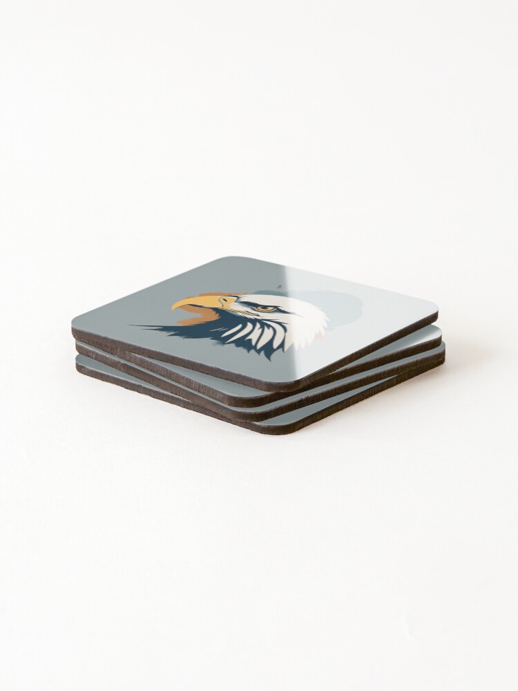 Thumbnail 4 of 5, Coasters (Set of 4), Eagle designed and sold by ArtCraftLab.