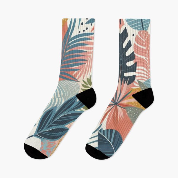 Item preview, Modern colorful tropical floral pattern. Cute botanical abstract contemporary seamless pattern. Hand drawn designed and sold by asbno19.