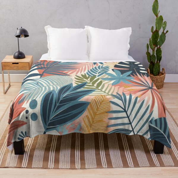 Item preview, Modern colorful tropical floral pattern. Cute botanical abstract contemporary seamless pattern. Hand drawn designed and sold by asbno19.