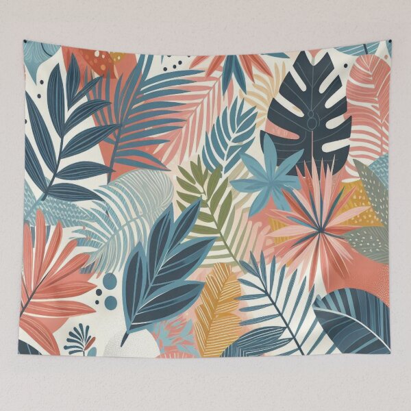 Item preview, Modern colorful tropical floral pattern. Cute botanical abstract contemporary seamless pattern. Hand drawn designed and sold by asbno19.