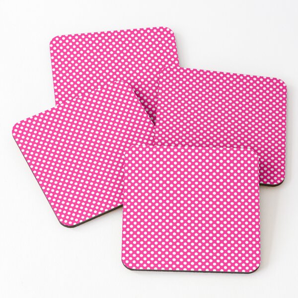 Item preview, White and hot pink Polka Dots Classic Retro Vintage Chic Cool Fun Girly Pattern designed and sold by PLdesign.