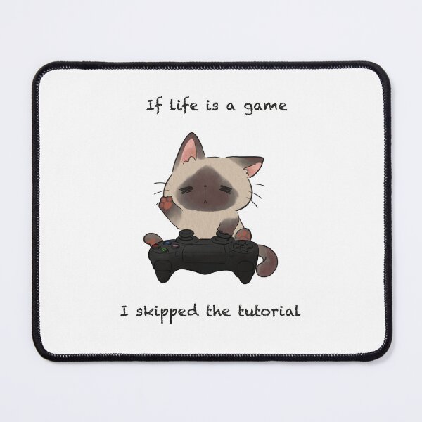 Item preview, Life is a game Cat designed and sold by Mamemiyu Shop.