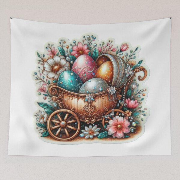 Item preview, Easter egg carriage Easter cute sticker designed and sold by Expressions-Sel.