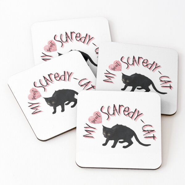 Item preview, My sweet scaredy-cat, funny gifts for cat lovers designed and sold by alczar.