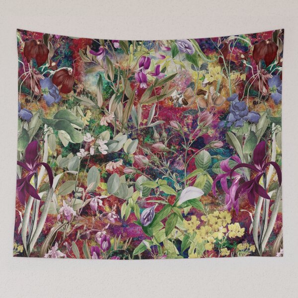 Item preview, Floral blooms and flowers exotic garden, roses and flowers, botanical pattern, flowers illustration, plants pattern, multicoloured red floral designed and sold by ZeinabTaha.
