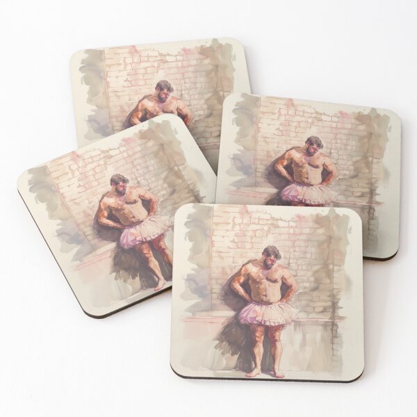 Item preview, Defiant Elegance: Tutu-Clad Powerhouse - GayDoodles Art designed and sold by GayDoodles.