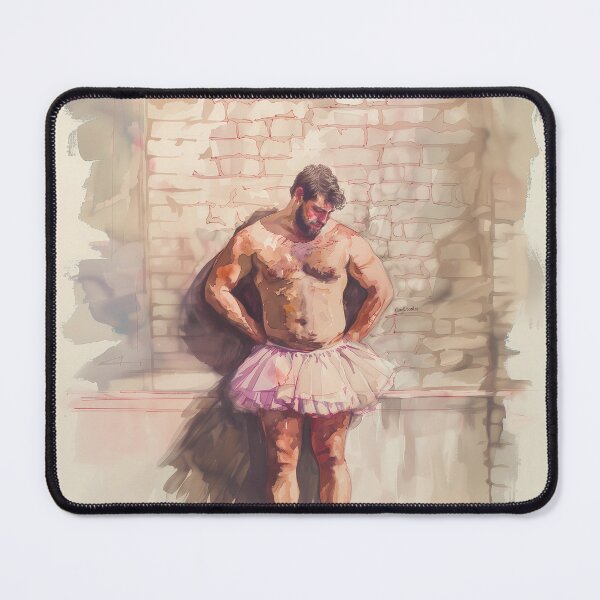 Item preview, Defiant Elegance: Tutu-Clad Powerhouse - GayDoodles Art designed and sold by GayDoodles.
