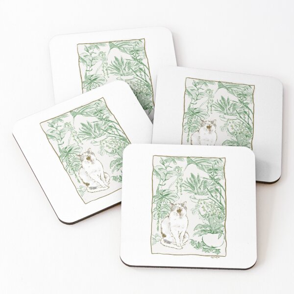 Item preview, Cat in the garden  designed and sold by Shokojinho.