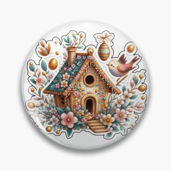 Item preview, bird house Easter cute sticker designed and sold by Expressions-Sel.