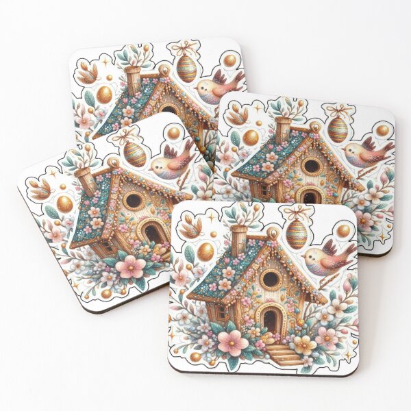 Item preview, bird house Easter cute sticker designed and sold by Expressions-Sel.
