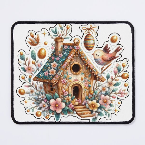 Item preview, bird house Easter cute sticker designed and sold by Expressions-Sel.