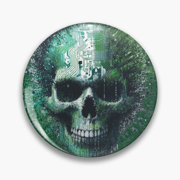Item preview, Cyberskull disappears in digital dust_v2 designed and sold by TheModernSociety.
