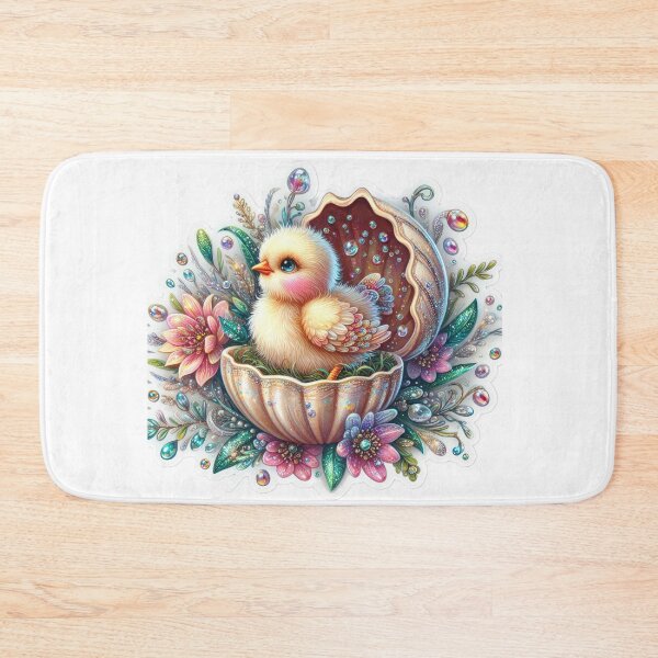 Item preview, chicken in a golden egg shell Easter cute sticker designed and sold by Expressions-Sel.