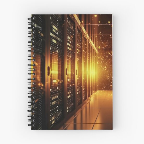 Item preview, Rows of Servers in a Long Hallway - Technology Data Processing designed and sold by frequent-art.