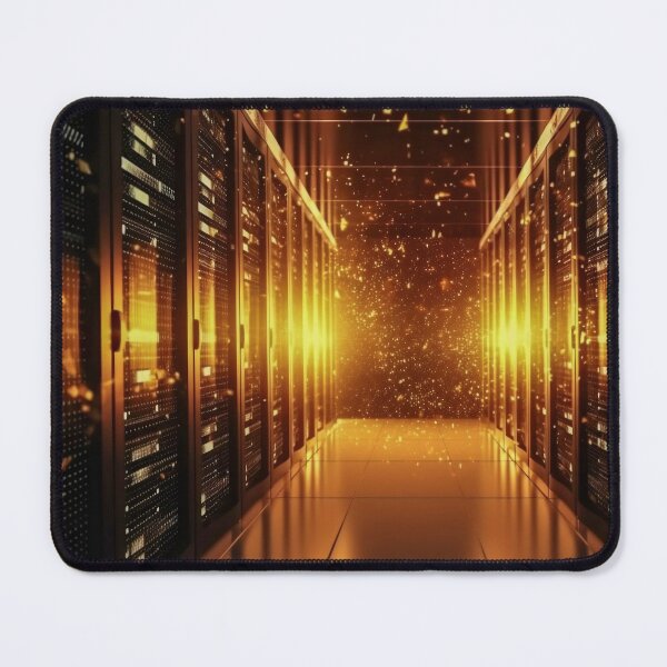 Item preview, Rows of Servers in a Long Hallway - Technology Data Processing designed and sold by frequent-art.