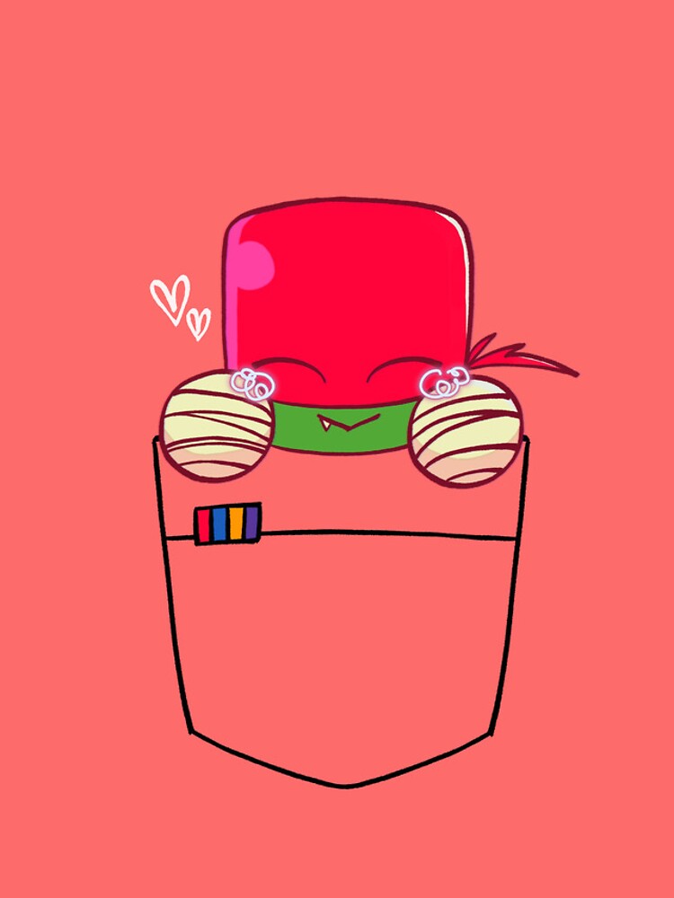 Thumbnail 4 of 4, iPhone Case, ROTTMNT Raph Pocket Tee designed and sold by RoeExists.