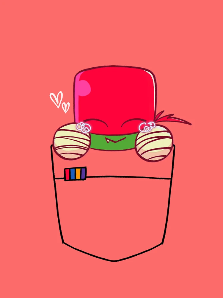 Thumbnail 4 of 4, iPhone Case, ROTTMNT Raph Pocket Tee designed and sold by RoeExists.