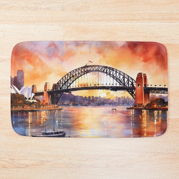 Item preview, Sydney harbour bridge, watercolor painting, city landscape, Sydney souvenir, Australia cityscape, Australia travel designed and sold by SpettacolArte.