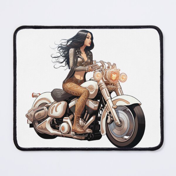 Item preview, biker girl designed and sold by rajdigitalarts.