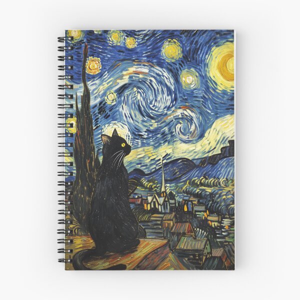 Item preview, Cat in The starry night painting, Van Gogh designed and sold by Jirayut Srimuang.