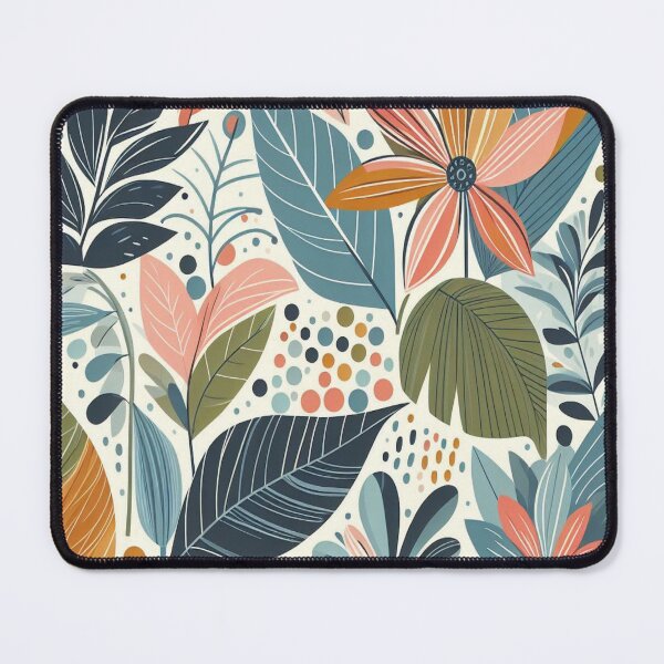 Item preview, Modern colorful tropical floral pattern. Cute botanical abstract contemporary seamless pattern. Hand drawn designed and sold by asbno19.