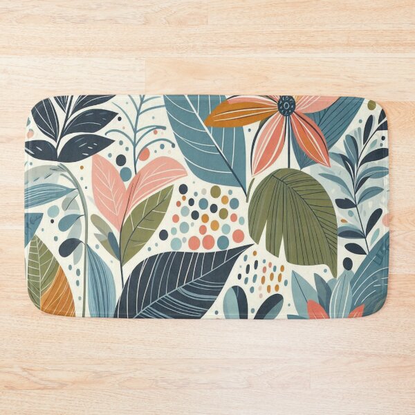 Item preview, Modern colorful tropical floral pattern. Cute botanical abstract contemporary seamless pattern. Hand drawn designed and sold by asbno19.
