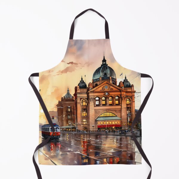 Item preview, Melbourne Flinders Street station, watercolor painting, city landscape, Melbourne souvenir, Australia cityscape, Australia travel designed and sold by SpettacolArte.