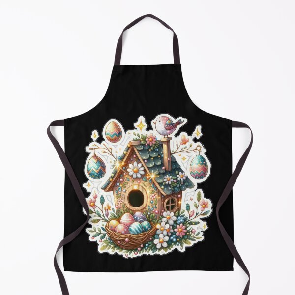 Item preview, bird house with nest with eggs Easter cute sticker designed and sold by Expressions-Sel.