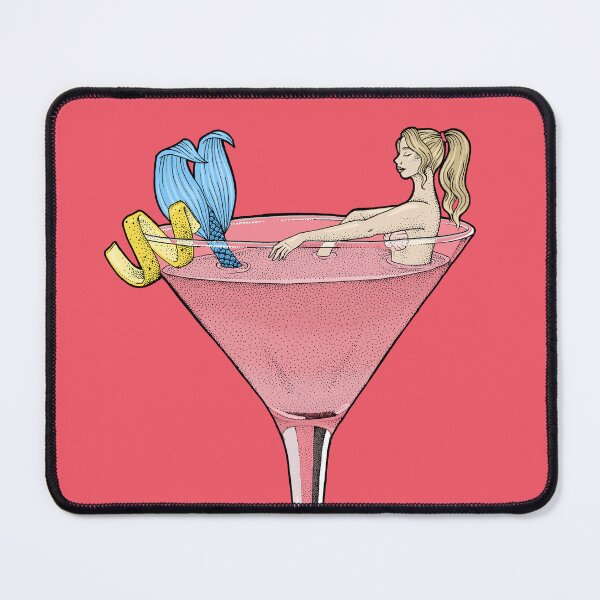 Artikelvorschau, Cosmo Meerjungfrau Cocktail Illustration entworfen und verkauft von Elizabeth Weglein.