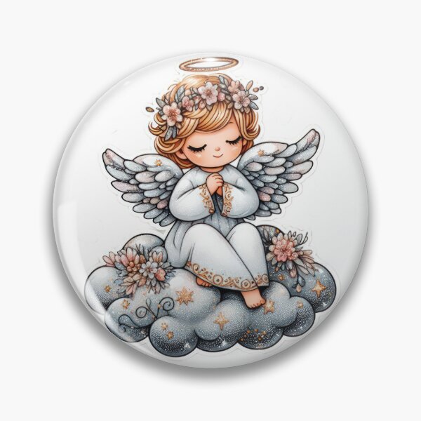 Item preview, cute angel Easter cute sticker designed and sold by Expressions-Sel.